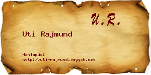 Uti Rajmund névjegykártya